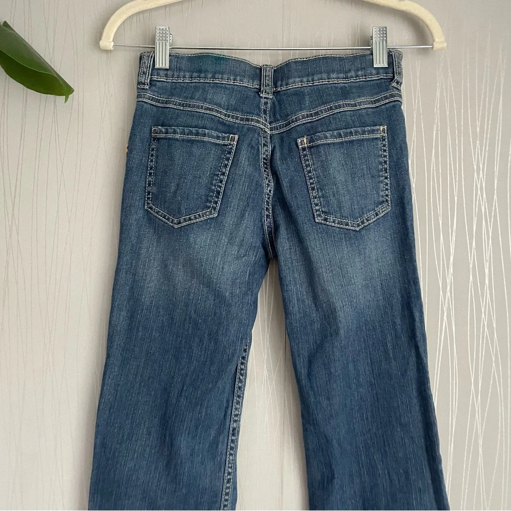 Gymboree Flower Jeans Girls Size 12 Embroidered Floral Bootcut Denim Pants
